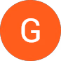 Orange circle with a white capital letter G in the center.